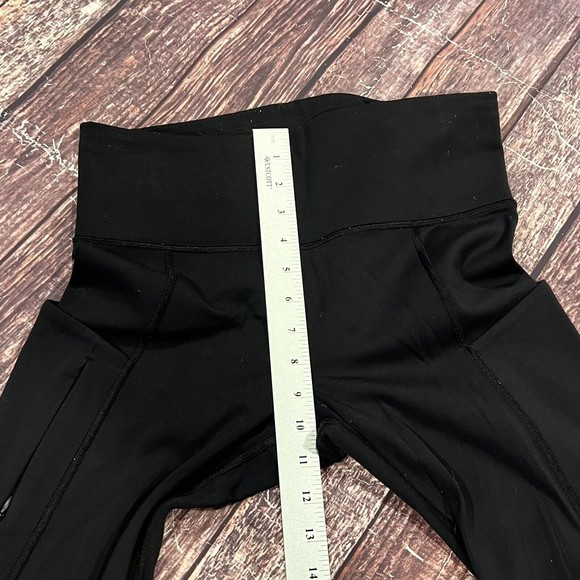 Athleta Women Black Leggings Activewear Pants‎ Yoga Zip Pocket Size SMALL 28X26 - Picture 12 of 13